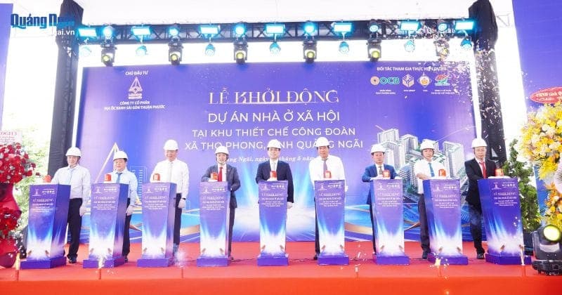 Khởi công dự án nhà ở xã hội Khu thiết chế Công đoàn Quảng Ngãi